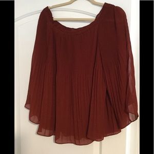 Burgundy off the shoulder top